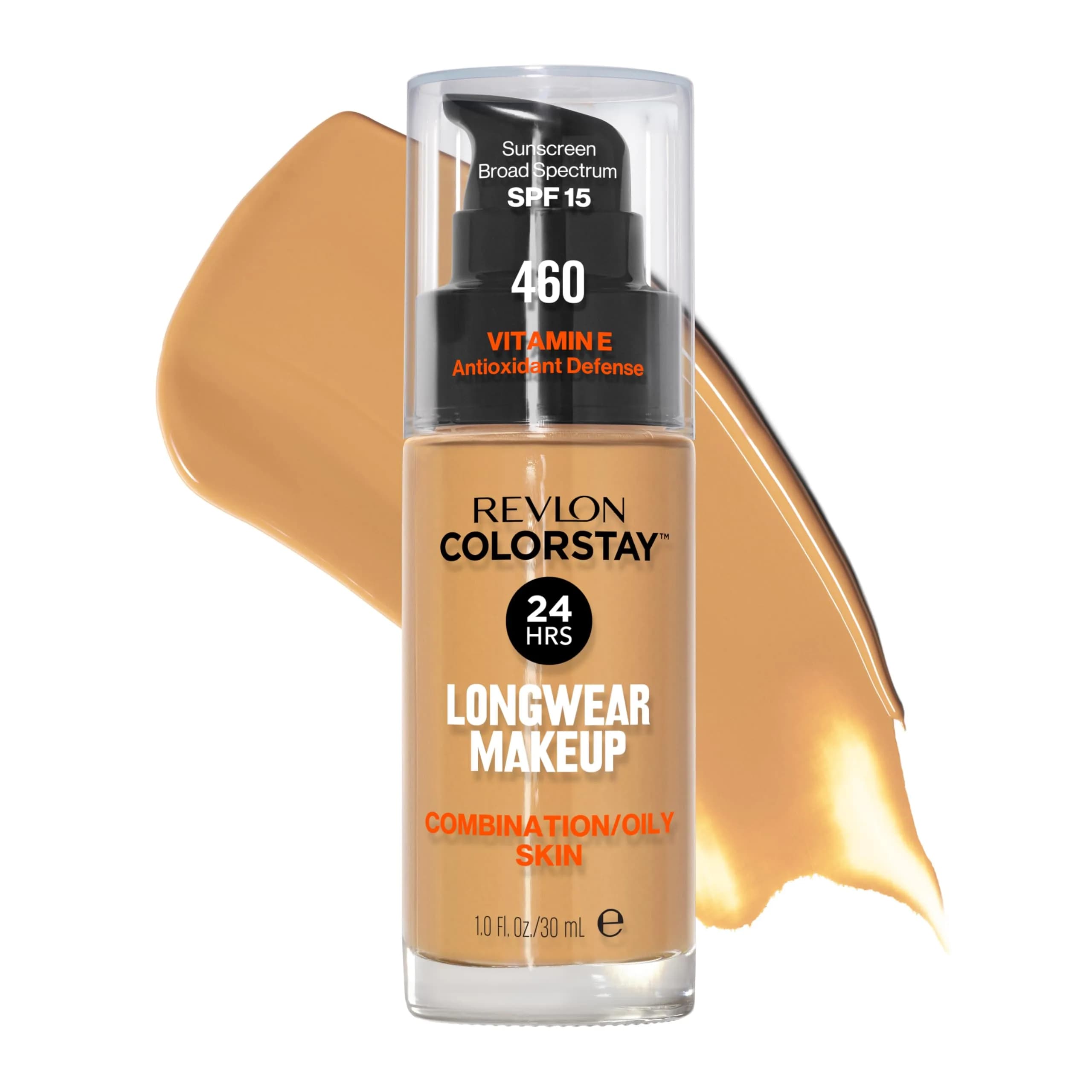 Revlon Colorstay Makeup for Combination/Oily Skin SPF 15, Natural Tan, 30ml (1 Fl Oz) | Life-Tested 24-Hour Wear