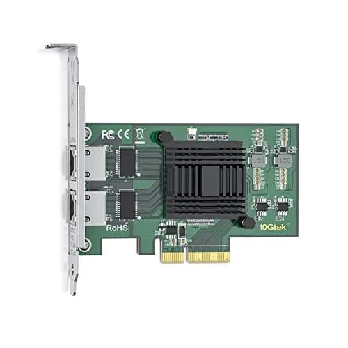 10Gtek Gigabit Ethernet Network Card I350-GE-2T-X4 Dual RJ45 Ports 1Gbps PCIe 2.0 X4 | Intel I350AM2 Controller thumbnail 3