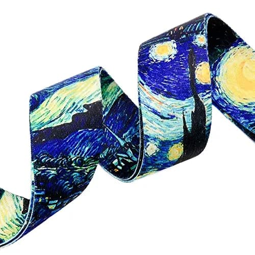 BestSounds Van Gogh Starry Night Guitar Strap Includes Strap Button & 2 Strap Locks, Adjustable Guitar Shoulder Strap For Bass, Electric & Acoustic Guitar thumbnail 2