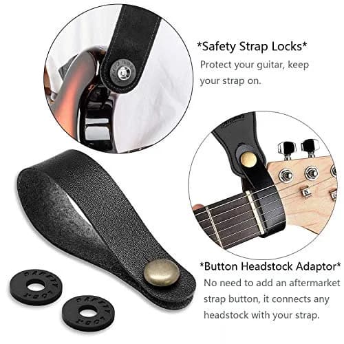 BestSounds Van Gogh Starry Night Guitar Strap Includes Strap Button & 2 Strap Locks, Adjustable Guitar Shoulder Strap For Bass, Electric & Acoustic Guitar thumbnail 3