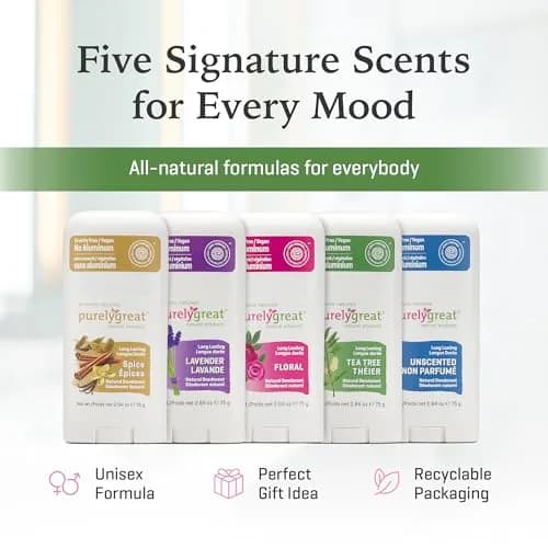Purelygreat Tea Tree Natural Deodorant Stick 75 g (2.64 oz) | Aluminum-Free Odor Protection thumbnail 7