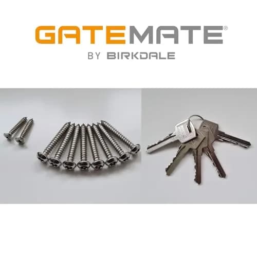 GateMate Long Throw Gate Lock, Euro Profile 2¾” Thick | 316 Stainless Steel, Black Finish, 5 Keys thumbnail 7