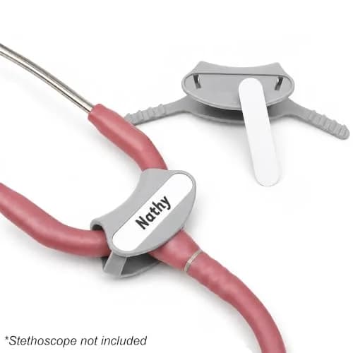 Specialist ID Universal Stethoscope Yoke ID Tag 10 Pack Gray | Fits Littmann Cardiology III & IV thumbnail 3