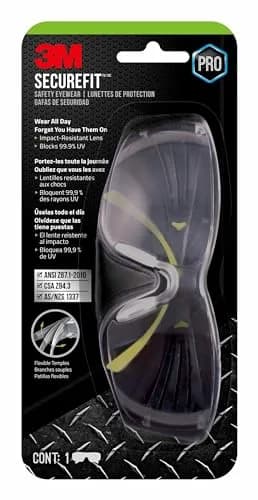 3M SecureFit 400 Safety Eyewear, Clear Anti-Fog, 1 Count (Pack of 1) | Impact-Resistant, Comfortable Fit thumbnail 1