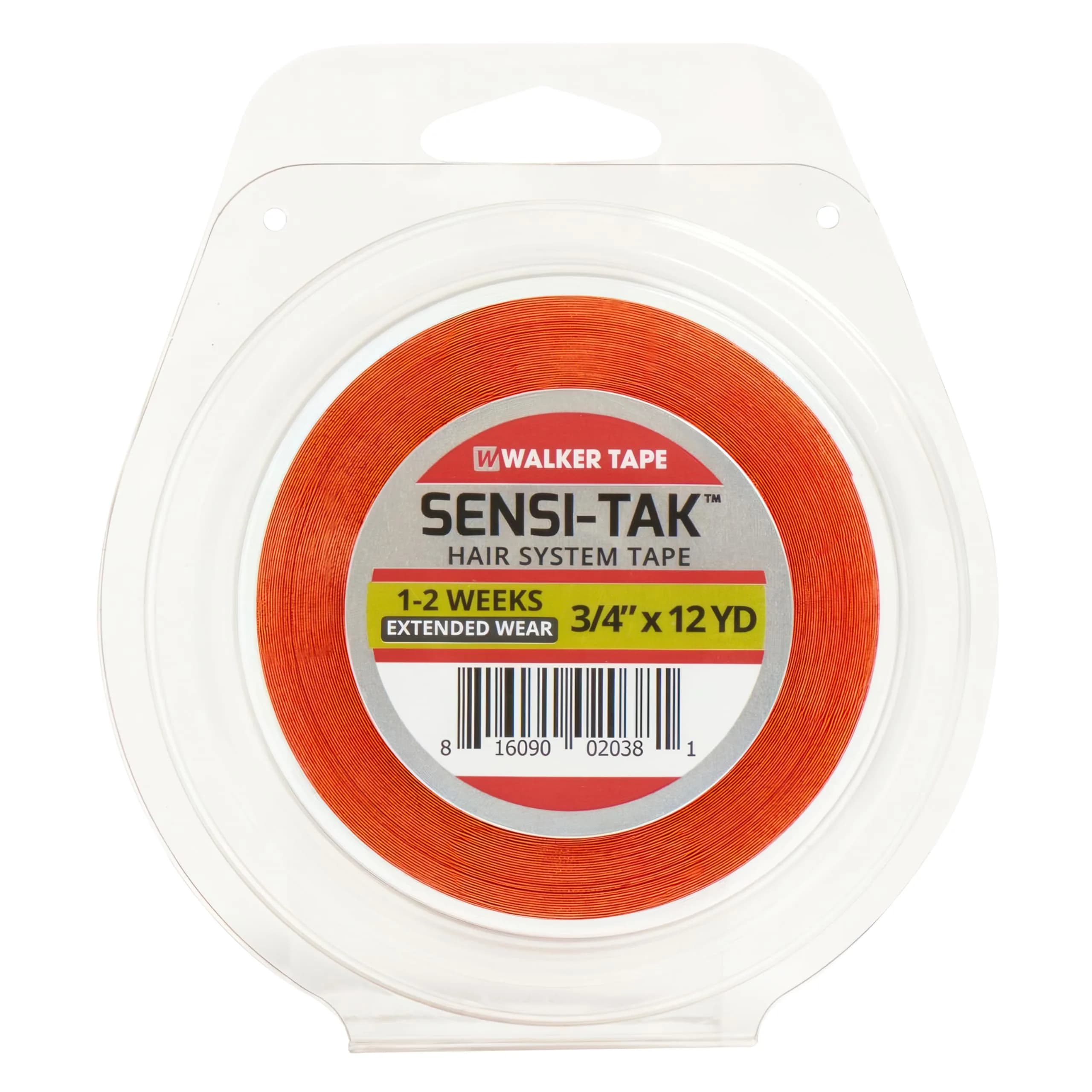 Walker Tape Sensi-Tak CC Contour Pre-Cut Strips 36 Pack | Extended Wear Wig Tape for Lace Front Wigs & Human Hair