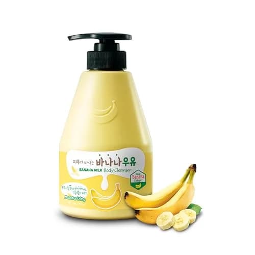 Kwailnara Banana Milk Body Wash 560ml (19.75 Fl Oz) | Korean Cleanser for Soft, Hydrated Skin thumbnail 1