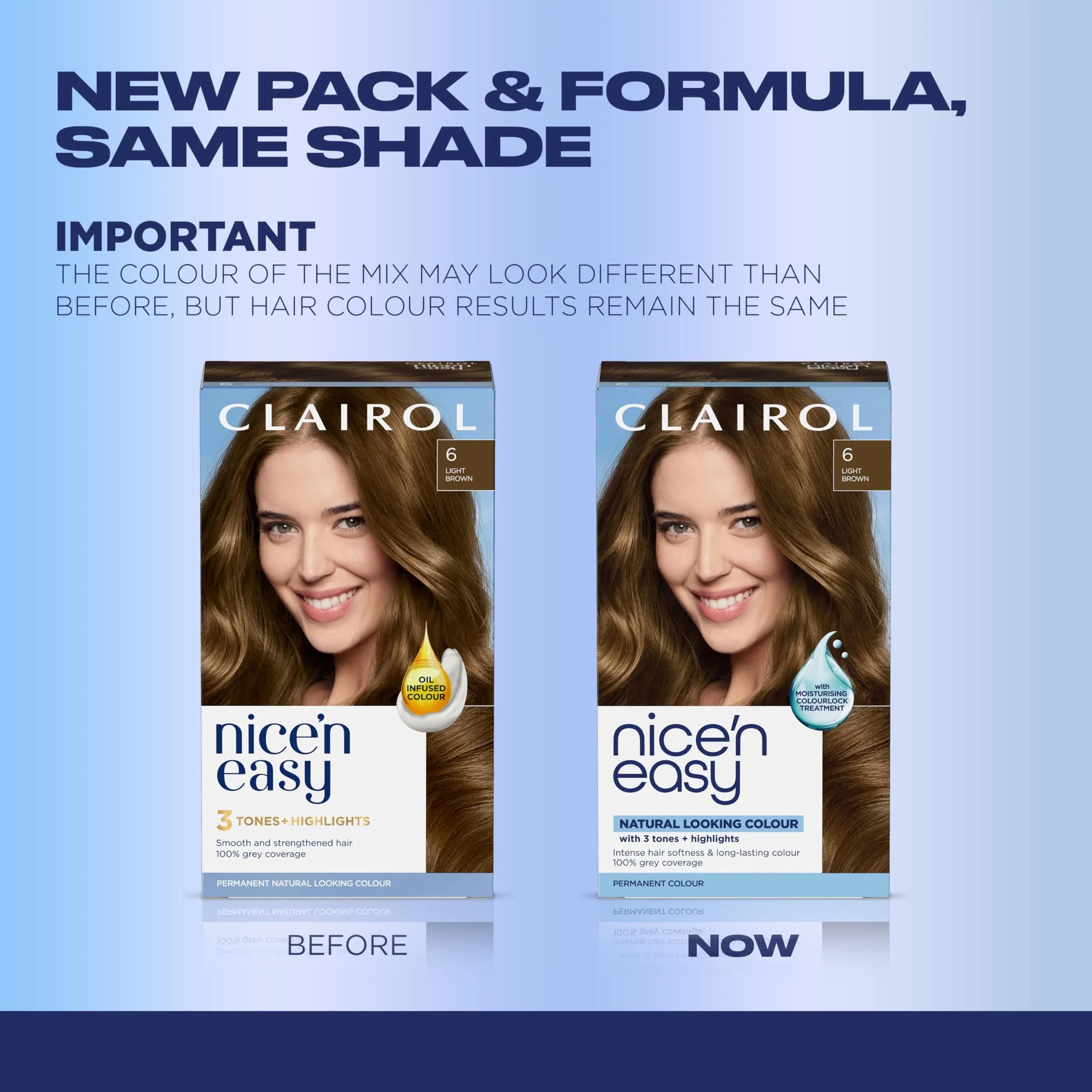 Clairol Nice'n Easy Permanent Hair Dye 6 Light Brown | Single Pack - view 2