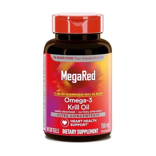 MegaRed Antarctic Krill Oil 750mg Softgels (80 Count) | Heart Health Omega-3 Supplement thumbnail 4