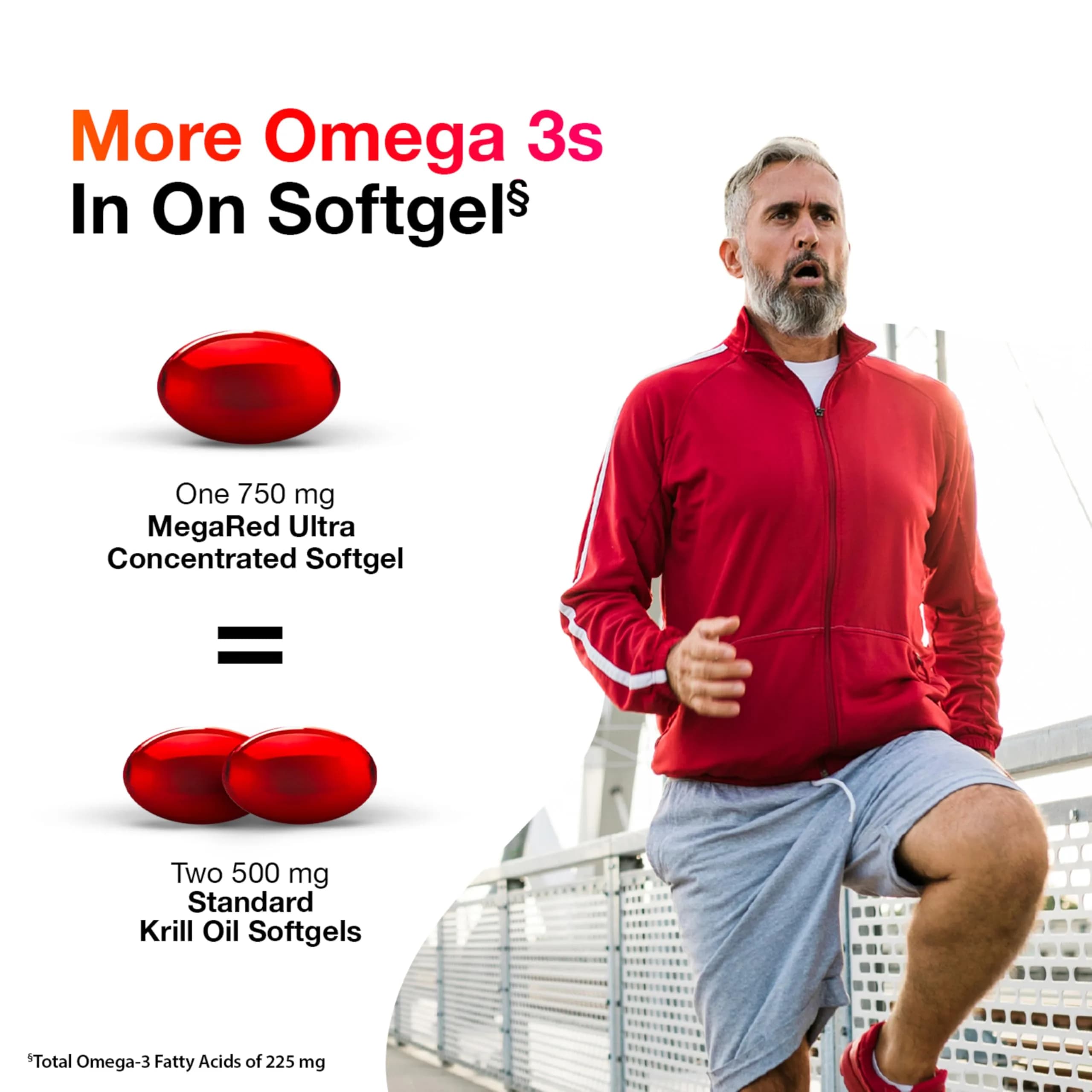 MegaRed Antarctic Krill Oil 750mg Softgels (80 Count) | Heart Health Omega-3 Supplement - view 5