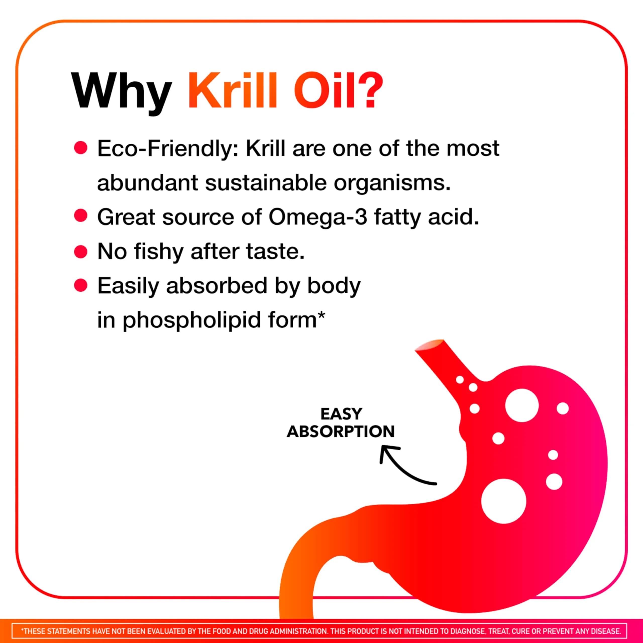 MegaRed Antarctic Krill Oil 750mg Softgels (80 Count) | Heart Health Omega-3 Supplement - view 7
