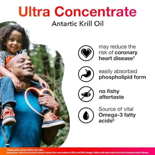 MegaRed Antarctic Krill Oil 750mg Softgels (80 Count) | Heart Health Omega-3 Supplement thumbnail 2