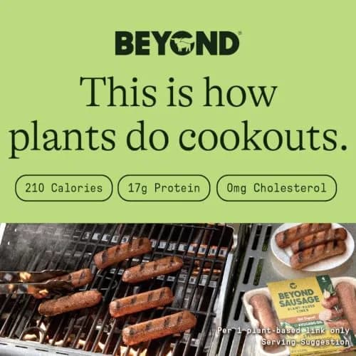 Beyond Meat Alternative Meat Sausage Original Brat 14oz | Plant-Based Protein & No Cholesterol thumbnail 3