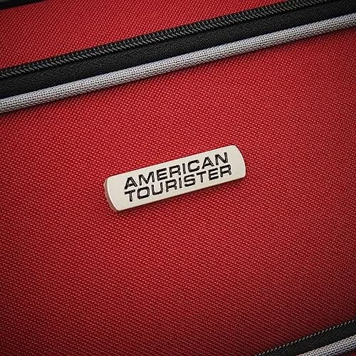 American Tourister Fieldbrook XLT Softside Luggage Set 3-Piece | Lightweight Polyester, Red/Black thumbnail 7