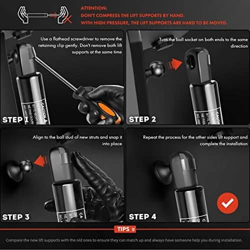 A-Premium Rear Tailgate Lift Supports Set of Two | OEM-Quality Gas Struts for Jeep & Patriot thumbnail 8