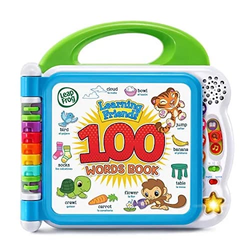 LeapFrog Learning Friends 100 Words Book | Bilingual English Spanish Educational Toy for Toddlers 18+ Months — Green