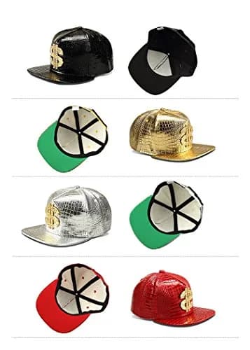 Wikavanli Red Hip Hop Hat Flat-Brimmed Rock Cap Adjustable Snapback for Men and Women thumbnail 4