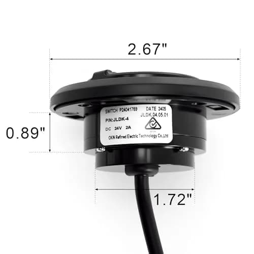 Fromann 2-Button 5-Pin Round Recliner Hand Control Switch 13.7cm (5.4in) | Easy Fix for Power Lift Chairs thumbnail 3
