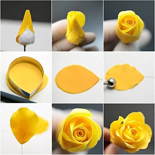 KALAIEN 23pcs Rose Petal Cutter Set for Fondant & Gum Paste | Stainless Steel Flower Moulds thumbnail 7