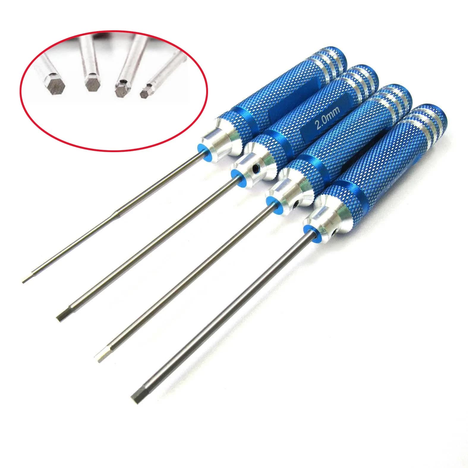 powerday Blue Hex Screwdriver Set with 4 Sizes | Precision Tool for RC Models - main product image