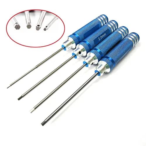 powerday Blue Hex Screwdriver Set with 4 Sizes | Precision Tool for RC Models thumbnail 1