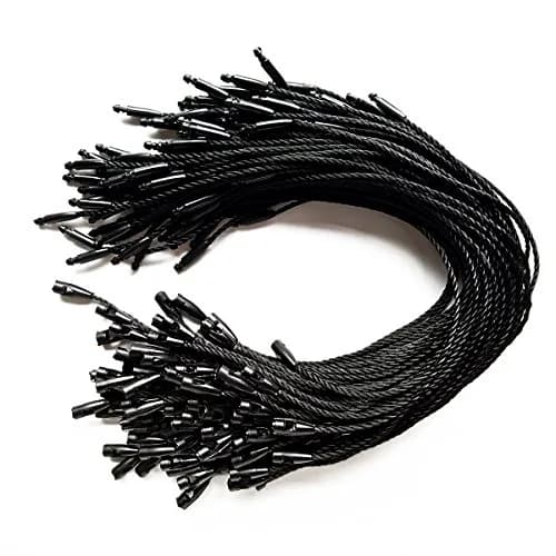 LGEGE 500 pcs 7.5-inch Black Hang Tag Nylon String Snap Lock Pin Loop Fasteners Hook Ties | Durable Nylon Material, 7.5-inch Length, Bulk Pack thumbnail 2