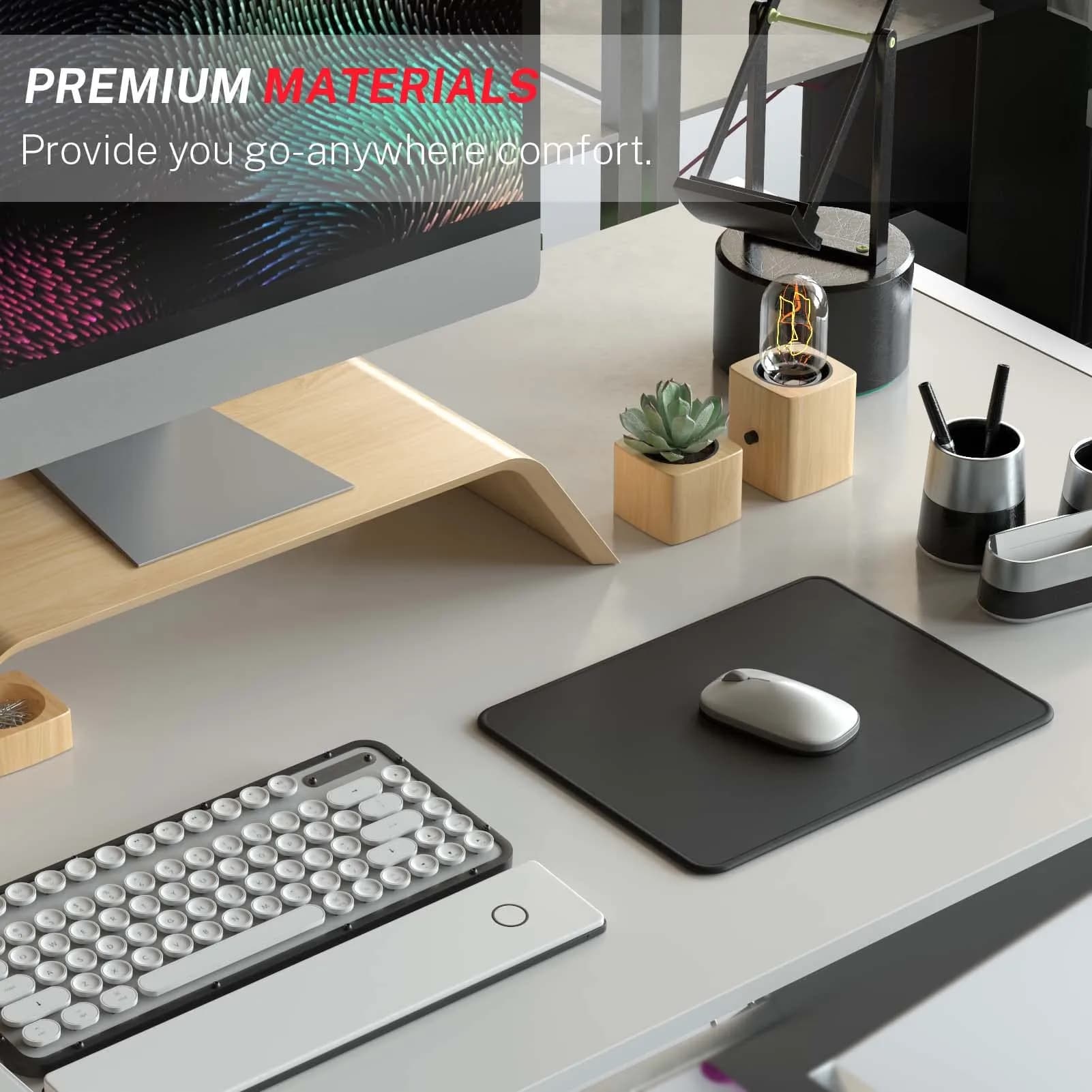 MROCO Essential Black Mouse Pad for Office & Gaming - 11 x 8.5 Inch - view 6