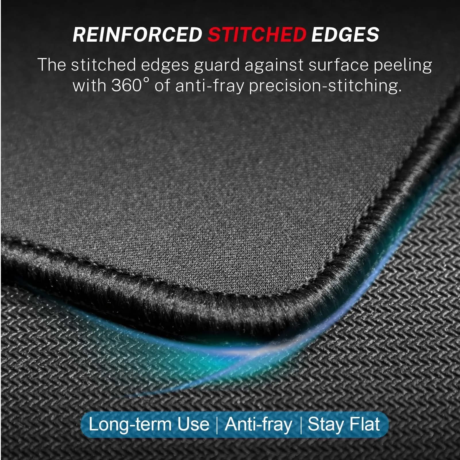 MROCO Essential Black Mouse Pad for Office & Gaming - 11 x 8.5 Inch - view 3