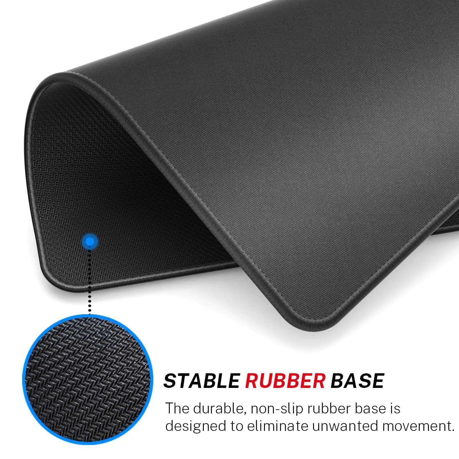 MROCO Essential Black Mouse Pad for Office & Gaming - 11 x 8.5 Inch - view 4