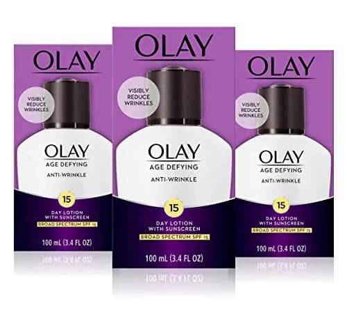 Olay Age Defying Anti-Wrinkle Day Face Lotion with Sunscreen SPF 15, 10.2 fl oz (307 ml) | Hydrates & Protects Skin thumbnail 1