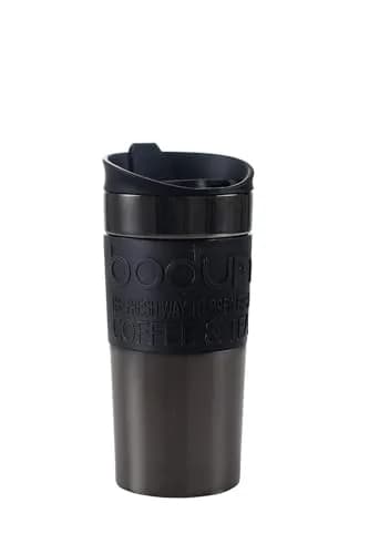 Bodum Travel Mug 12 oz Gunmetal | Double Wall Stainless Steel, Spill-Proof, Dishwasher Safe thumbnail 1