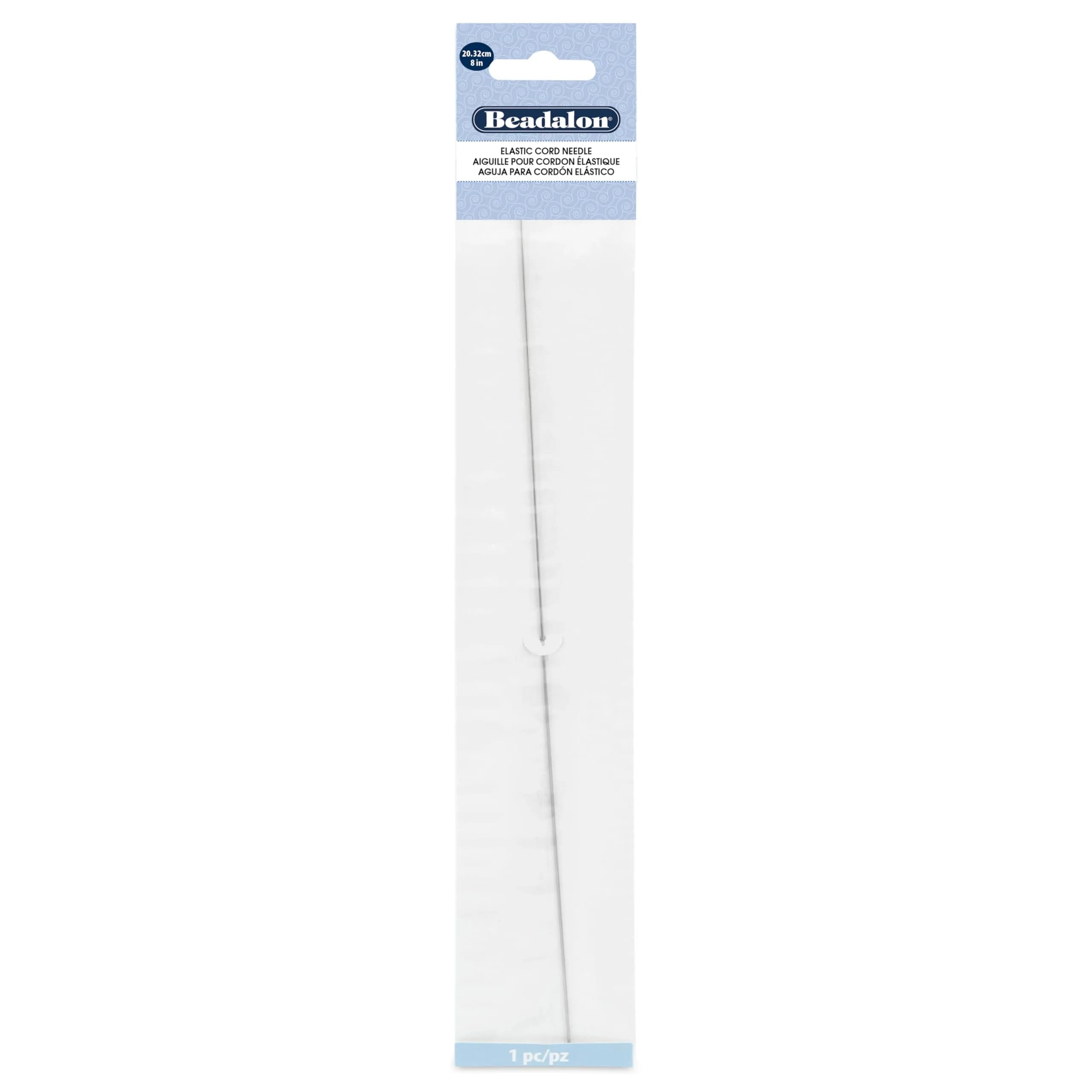 Beadalon Elastic Cord Beading Needle 8 inches | Easy Threading Tool for Jewelry Making — 8 Inches