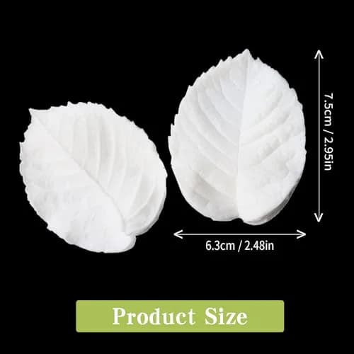 KALAIEN Leaf Petal Veiner Gum Paste Mold 2.5" | Food-Grade Silicone for Cake & Chocolate Decor thumbnail 2