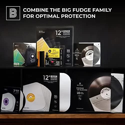 Big Fudge 12" Vinyl Record Inner Sleeves 50 Pack | Heavyweight Acid-Free Paper LP Covers (30.5cm x 30.5cm) thumbnail 6