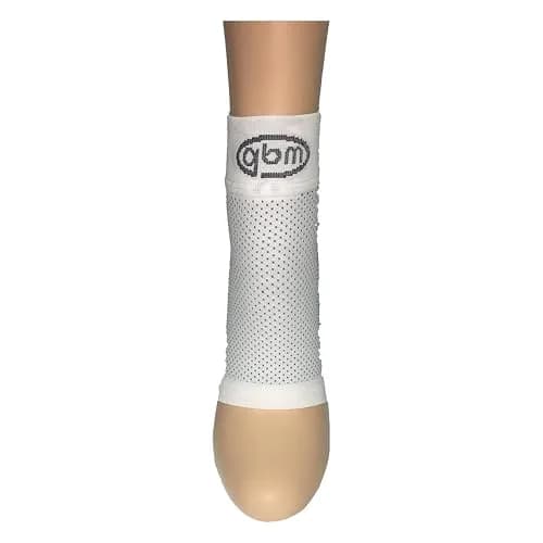GBM Compression Foot Sleeves White Medium | Plantar Fasciitis Pain Relief & Support thumbnail 2