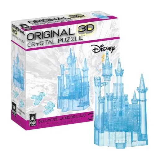 Bepuzzled Disney Cinderella Castle Crystal 3D Puzzle Deluxe, 71-Piece, Ages 12+ | Translucent Crystal Build thumbnail 1
