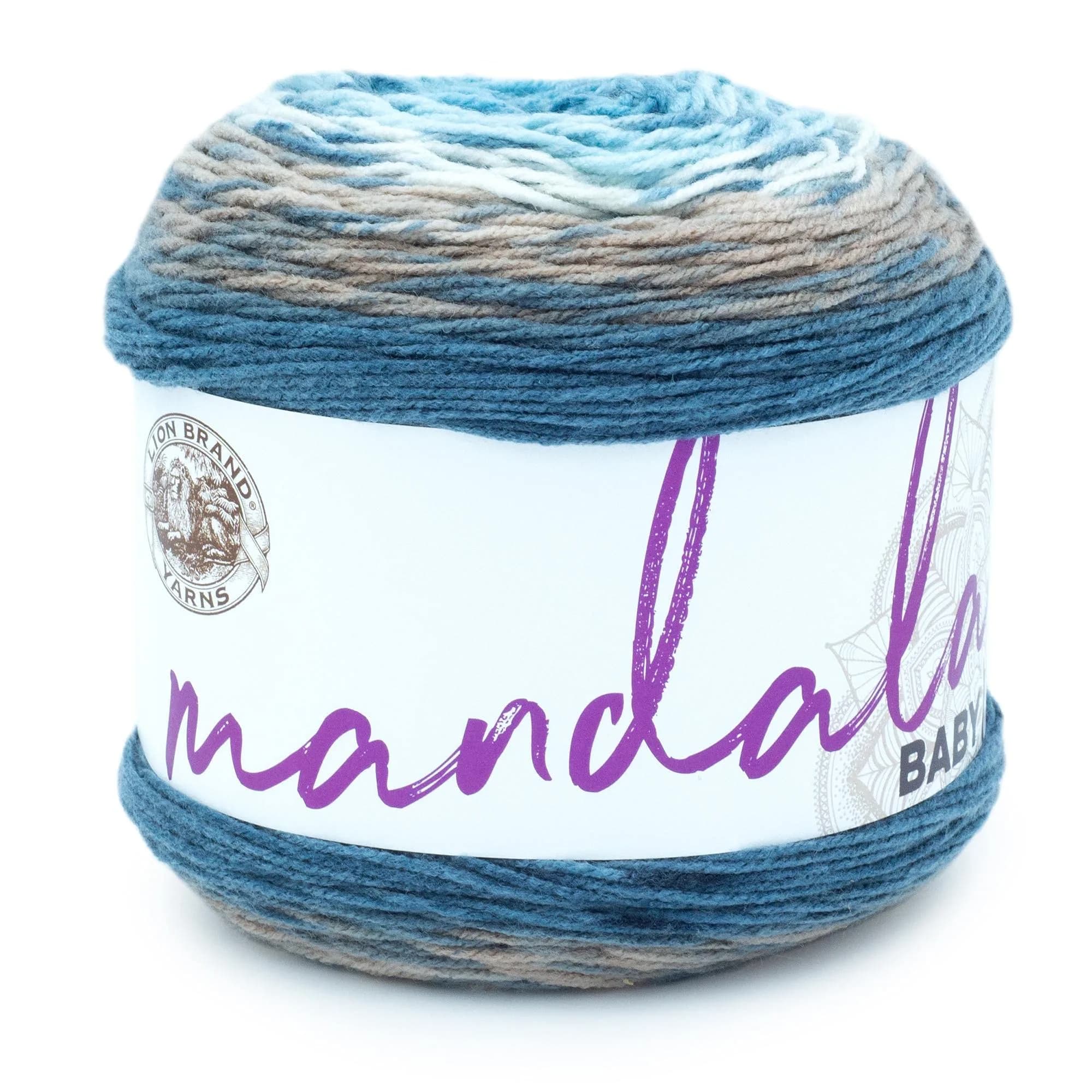 Lion Brand Yarn Mandala Baby Yarn Wishing Well 590 yd (540 m) | CYC #3 Light Acrylic