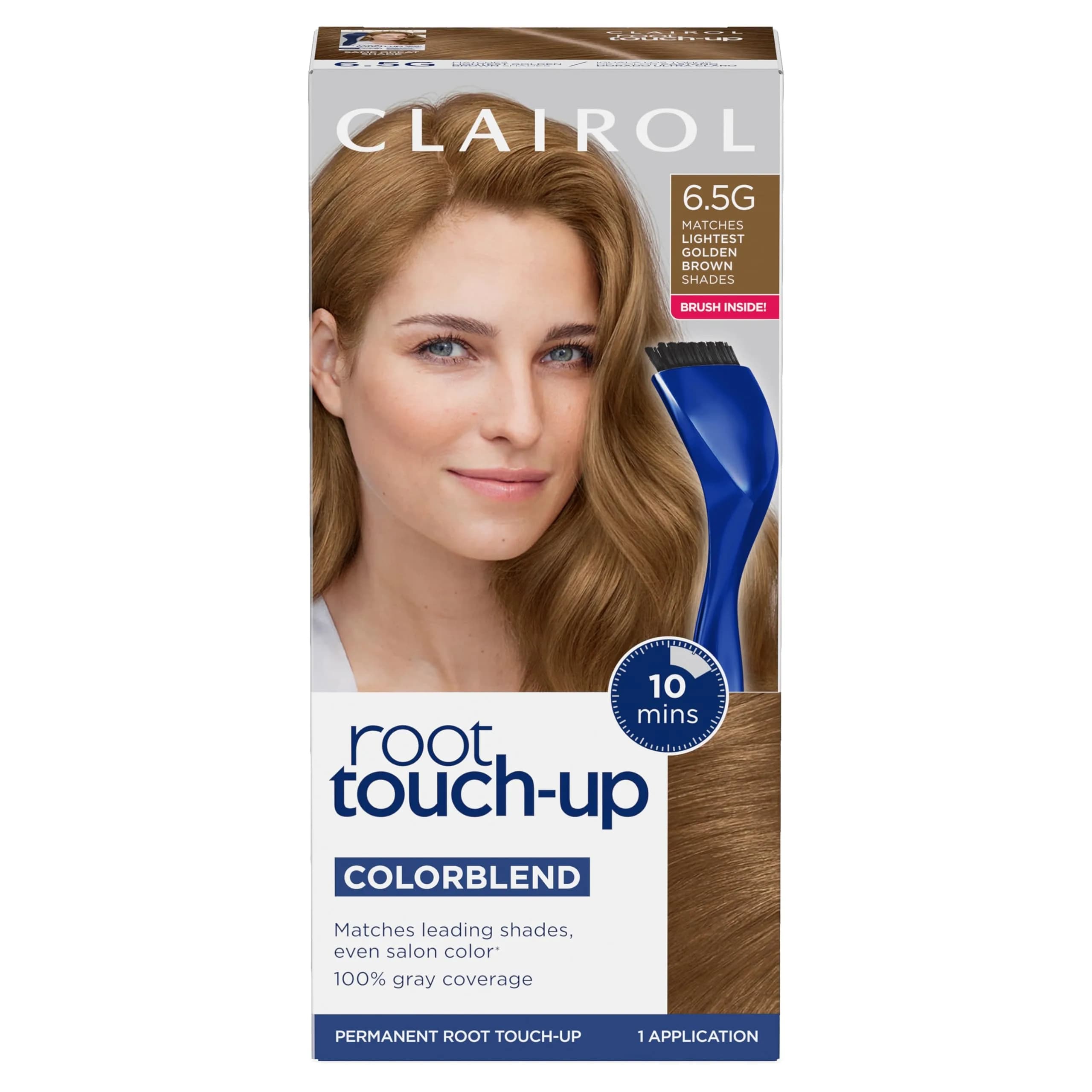 Clairol Root Touch Up Permanent Hair Dye 6.5G Lightest Golden Brown 1.1 Fl Oz (33ml) | 100% Gray Coverage - main product image