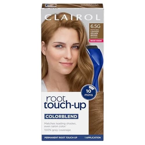 Clairol Root Touch Up Permanent Hair Dye 6.5G Lightest Golden Brown 1.1 Fl Oz (33ml) | 100% Gray Coverage thumbnail 1