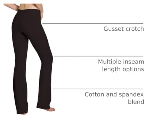 Houmous Women's Cotton Bootcut Pants 29'' Inseam | Comfortable, Breathable & Fit for Yoga & Lounge thumbnail 4
