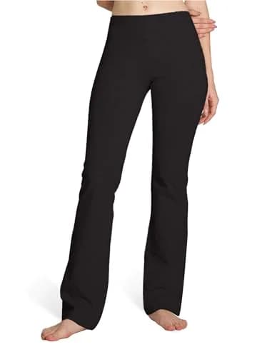 Houmous Women's Cotton Bootcut Pants 29'' Inseam | Comfortable, Breathable & Fit for Yoga & Lounge thumbnail 2