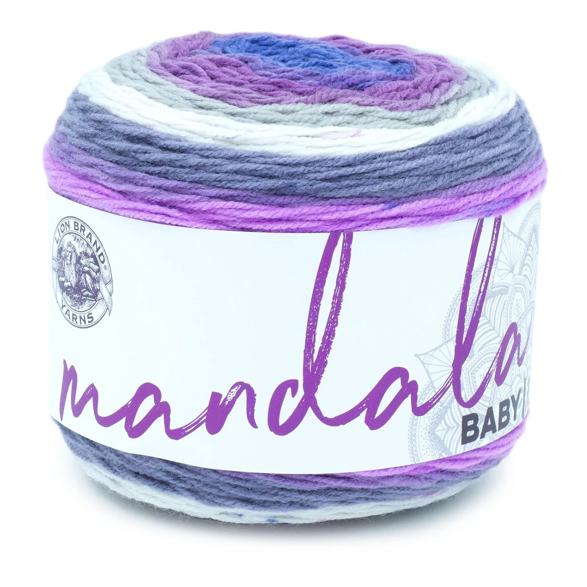 Lion Brand Yarn Mandala Baby Yarn Magic Moon 5.3 oz (150 g) | CYC #3 Light Acrylic Skein - main product image