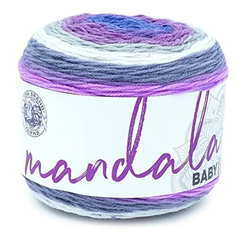 Lion Brand Yarn Mandala Baby Yarn Magic Moon 5.3 oz (150 g) | CYC #3 Light Acrylic Skein thumbnail 1