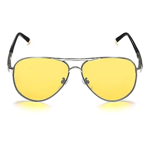 ROCKNIGHT Polarized Aviator Sunglasses Men Women UV400 Metal Frame Driving | Lightweight & Adjustable Fit thumbnail 1
