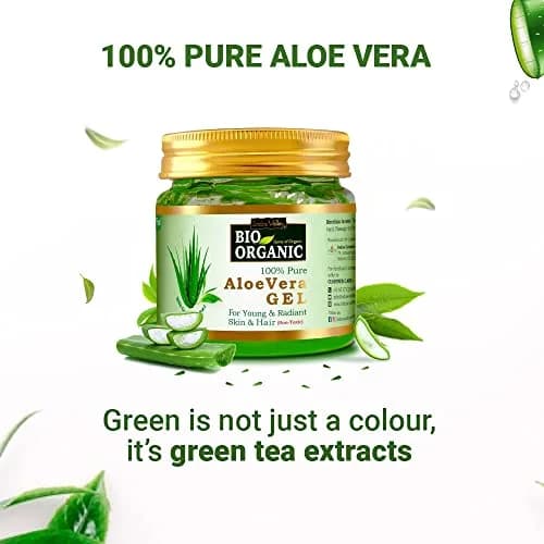 INDUS VALLEY Natural Tulsi Leaf Powder & Organic Aloe Vera Gel Combo | 100g Powder + 175ml Gel | Skin & Hair Care thumbnail 4