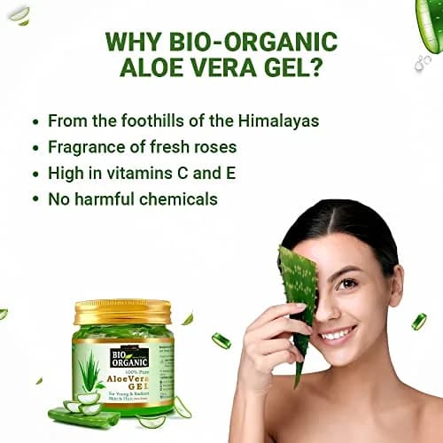 INDUS VALLEY Natural Tulsi Leaf Powder & Organic Aloe Vera Gel Combo | 100g Powder + 175ml Gel | Skin & Hair Care thumbnail 5