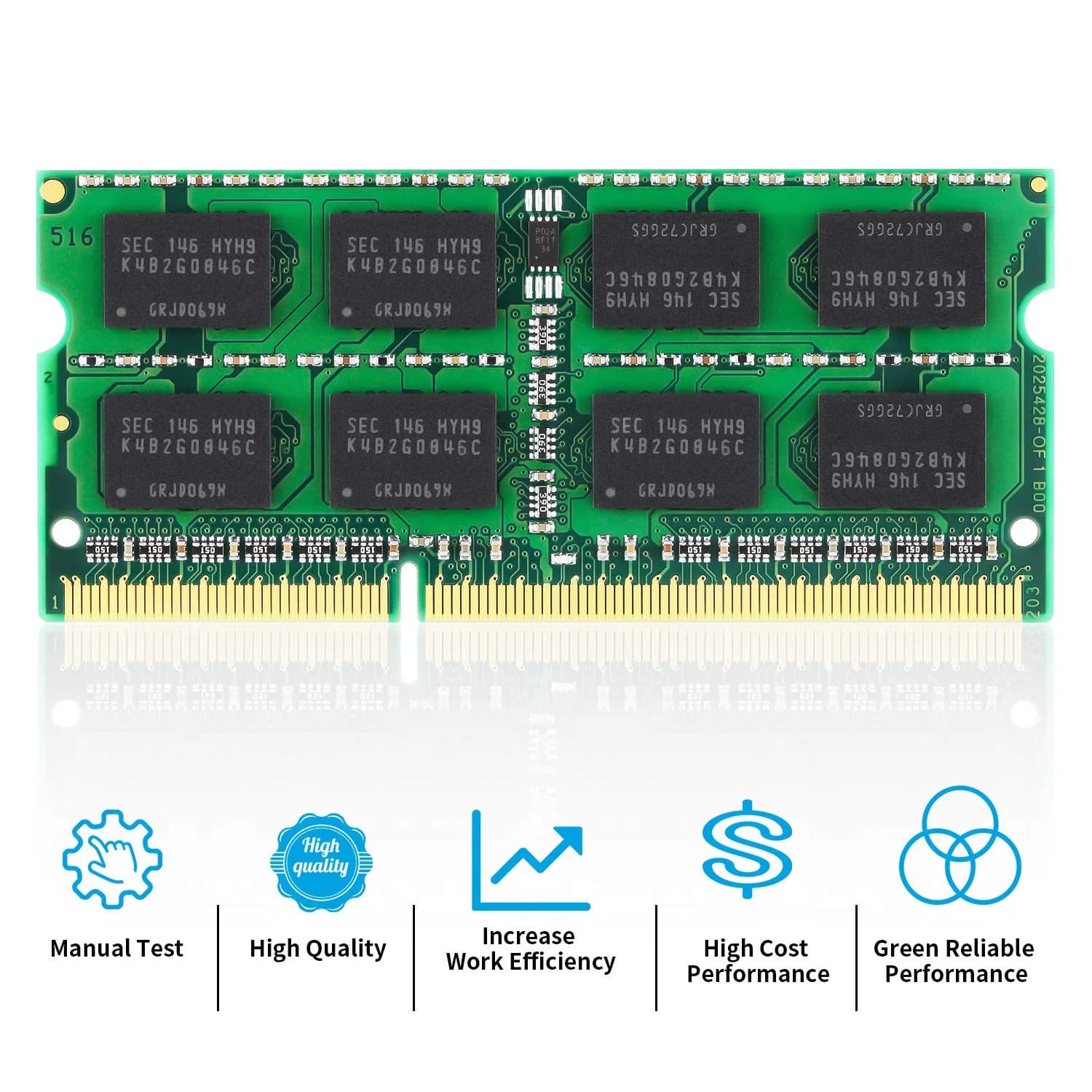 D DUOMEIQI 8GB DDR3 1333MHz SODIMM RAM Kit (2x4GB, 1.5V) | Upgrades MacBook Pro, iMac, Mac mini - view 2