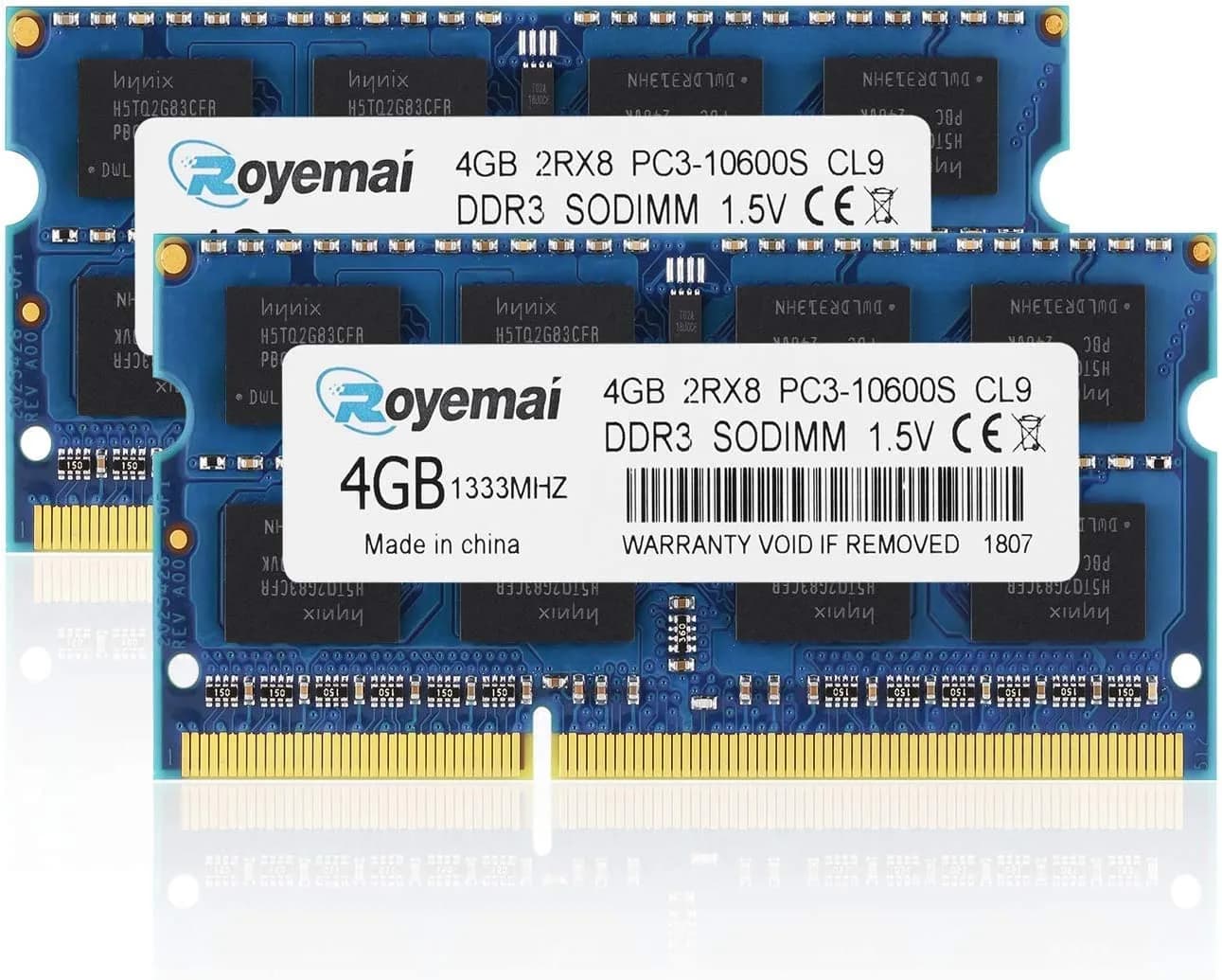 D DUOMEIQI DDR3 1333MHz 8GB Kit (2x4GB) SODIMM RAM | Accelerate Laptop Performance - main product image