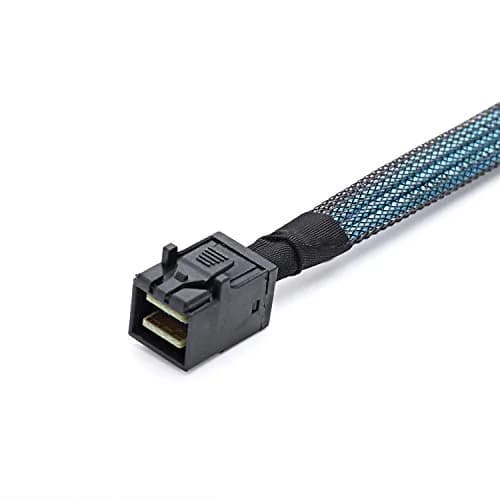 CABLEDECONN SFF-8643 Mini SAS HD to (4) 29pin SFF-8482 Connectors 1M | Internal Data Cable for SAS & SATA Disks thumbnail 5
