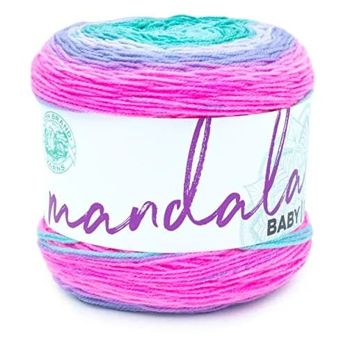 Lion Brand Mandala Baby Yarn Pixie Hollow | Bright Acrylic for Baby & Kids (70-120 chars) thumbnail 1