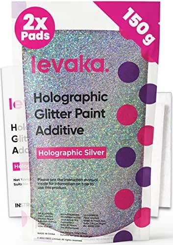FBGC Holographic Silver Glitter Paint Additive 156 g (5.3 oz) | Adds Sparkle to Walls & Furniture thumbnail 1